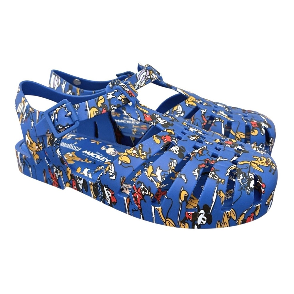 Mini Melissa Possession Sandals Disney Mickey Mouse Blue Fisherman Shoes Girls 3
